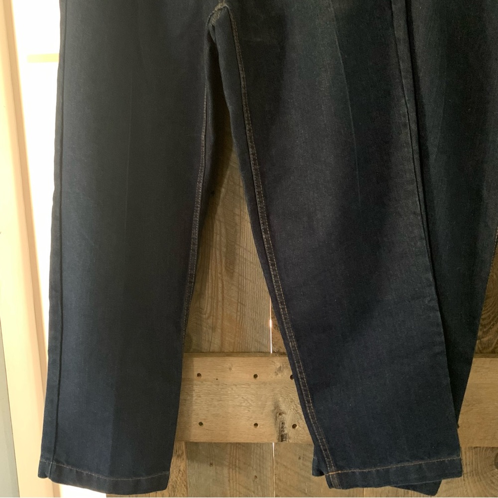 2 Pair HABAND CASUAL JOE JEANS Dark Blue Denim Elasticized Waist Like New 34 M - Picture 6 of 14